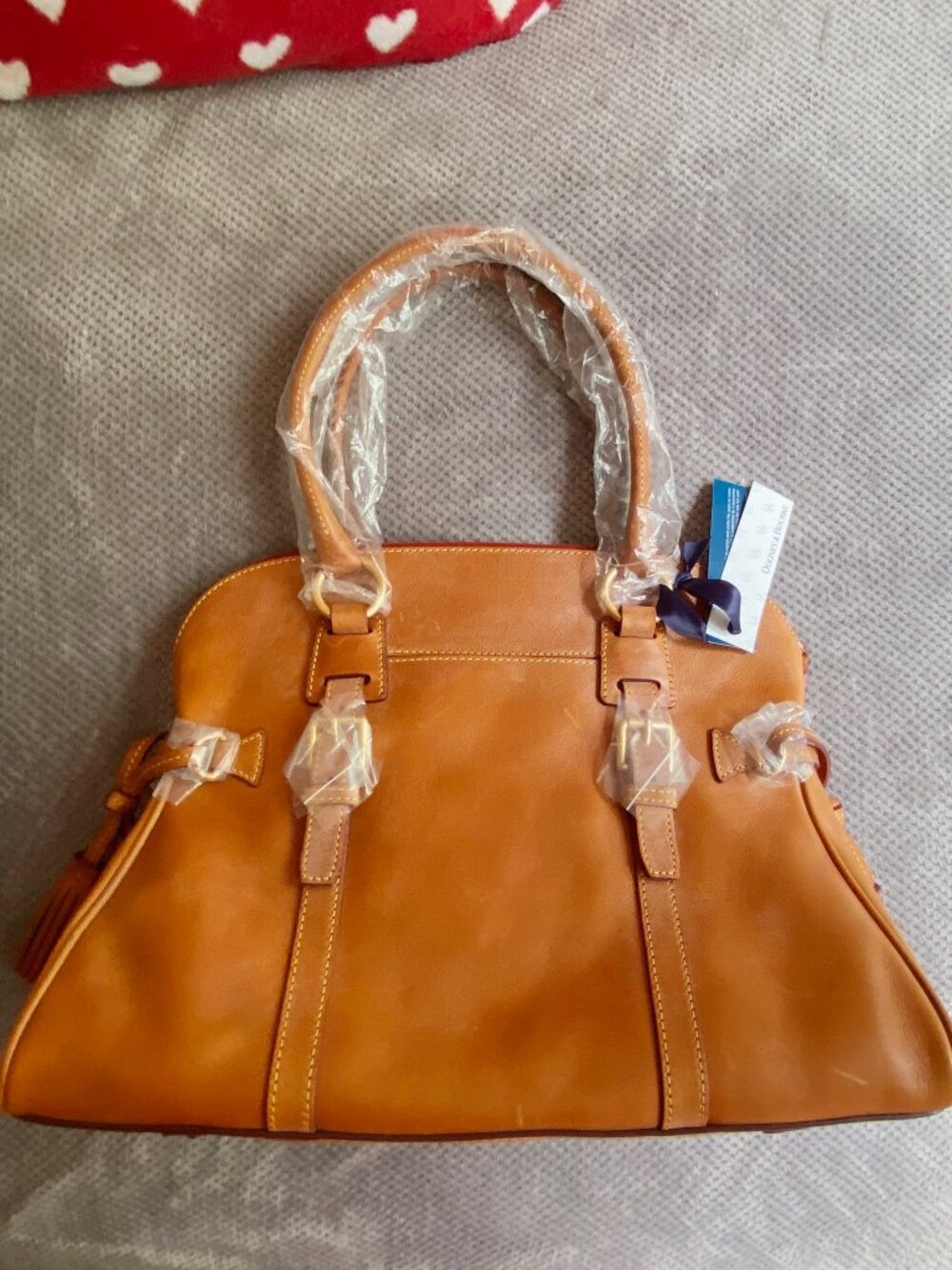 NWT Dooney & Bourke Leather Domed Buckle Satchel - Picture 5 of 10